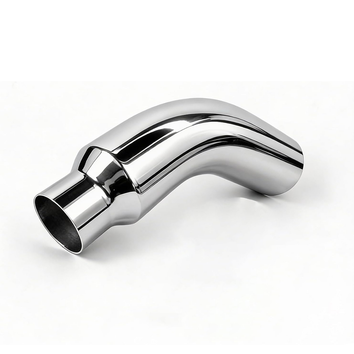 Steel Chromed Exhaust Elbow Tip 4'' Inlet to 5” Outlet 45 Degree
