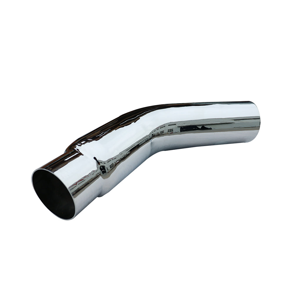 Steel Chromed Exhaust Elbow Tip 4'' Inlet to 5” Outlet 45 Degree