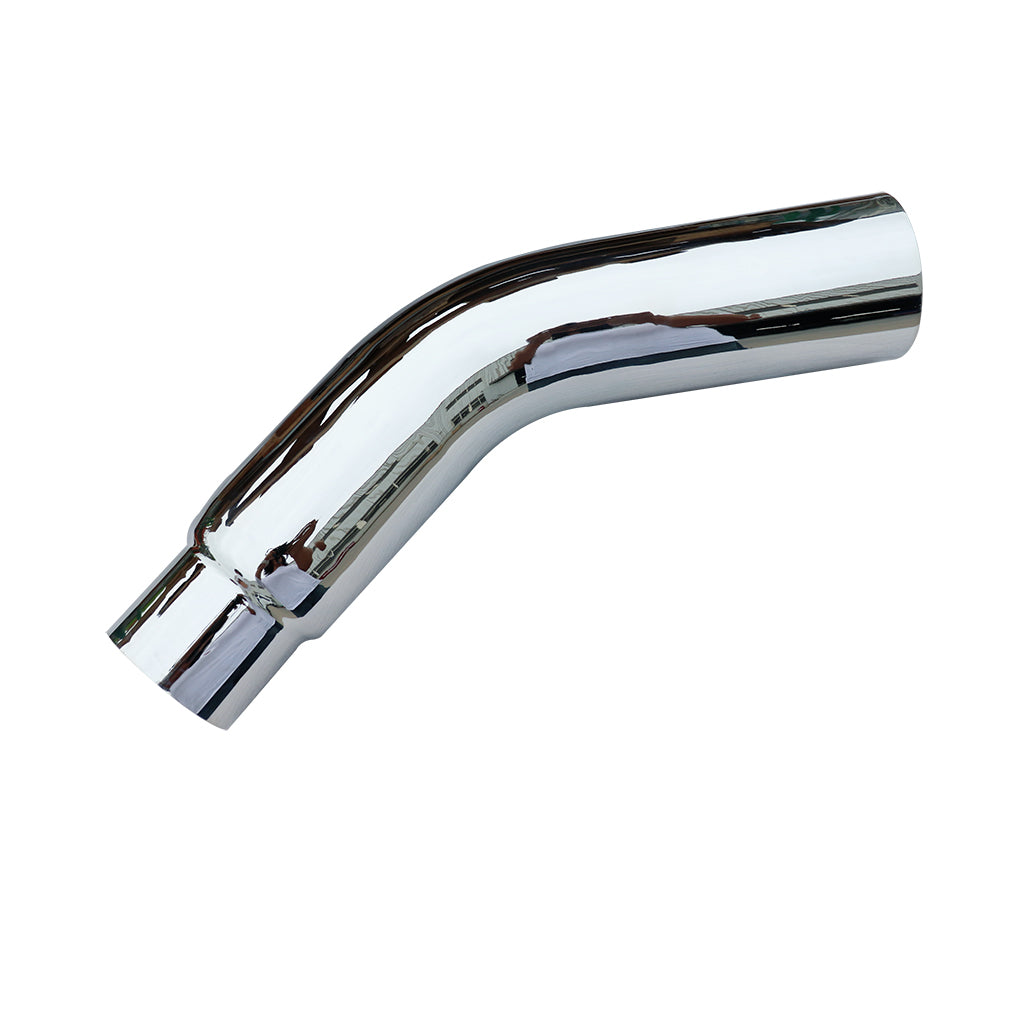 Steel Chromed Exhaust Elbow Tip 5'' Inlet to 6” Outlet 45 Degree